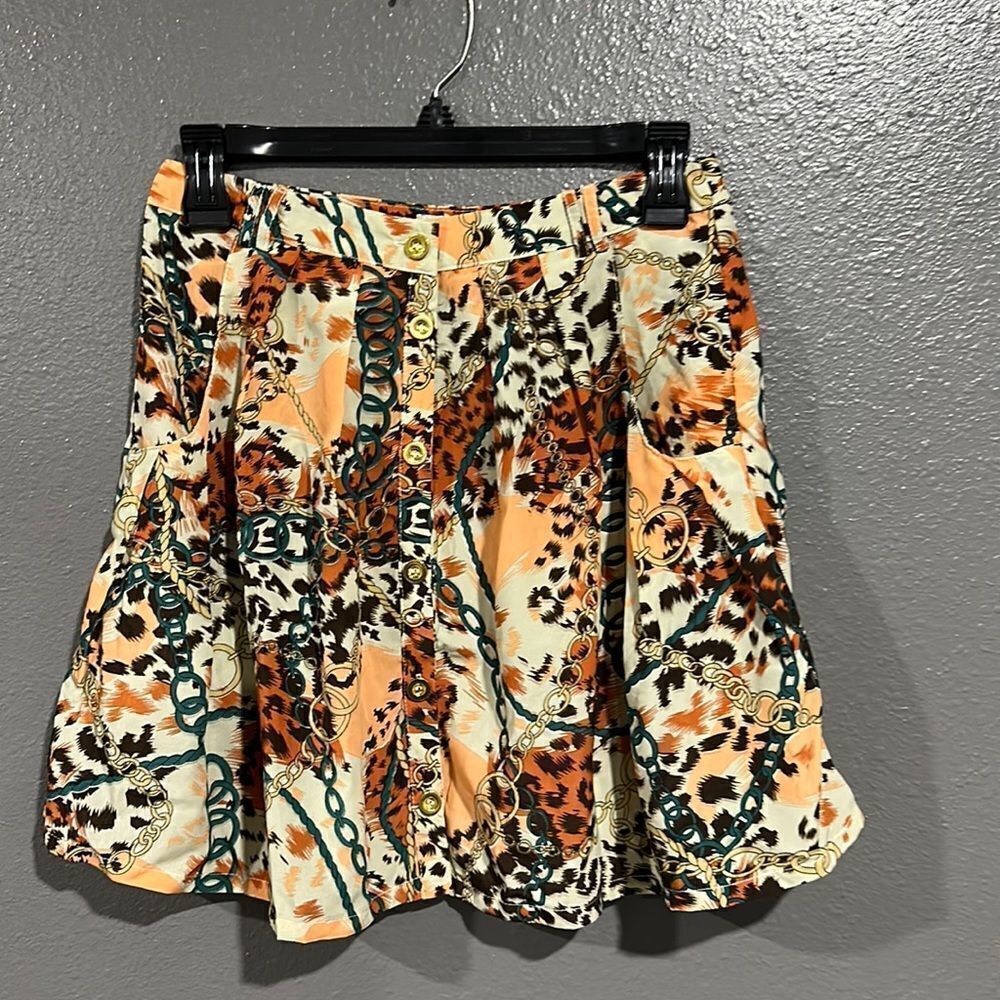 Alythea Leopard Print And Chain Print Button Fron… - image 3